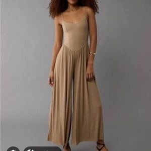 American Eagle Outfitters Beige Jumpsuit